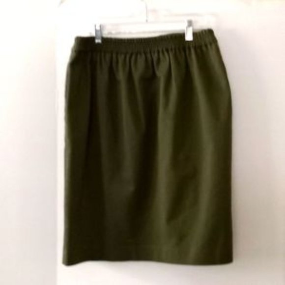 Five to Nine Vintage Women's Casual Skirt - Size (10) - Green - Picture 2 of 5